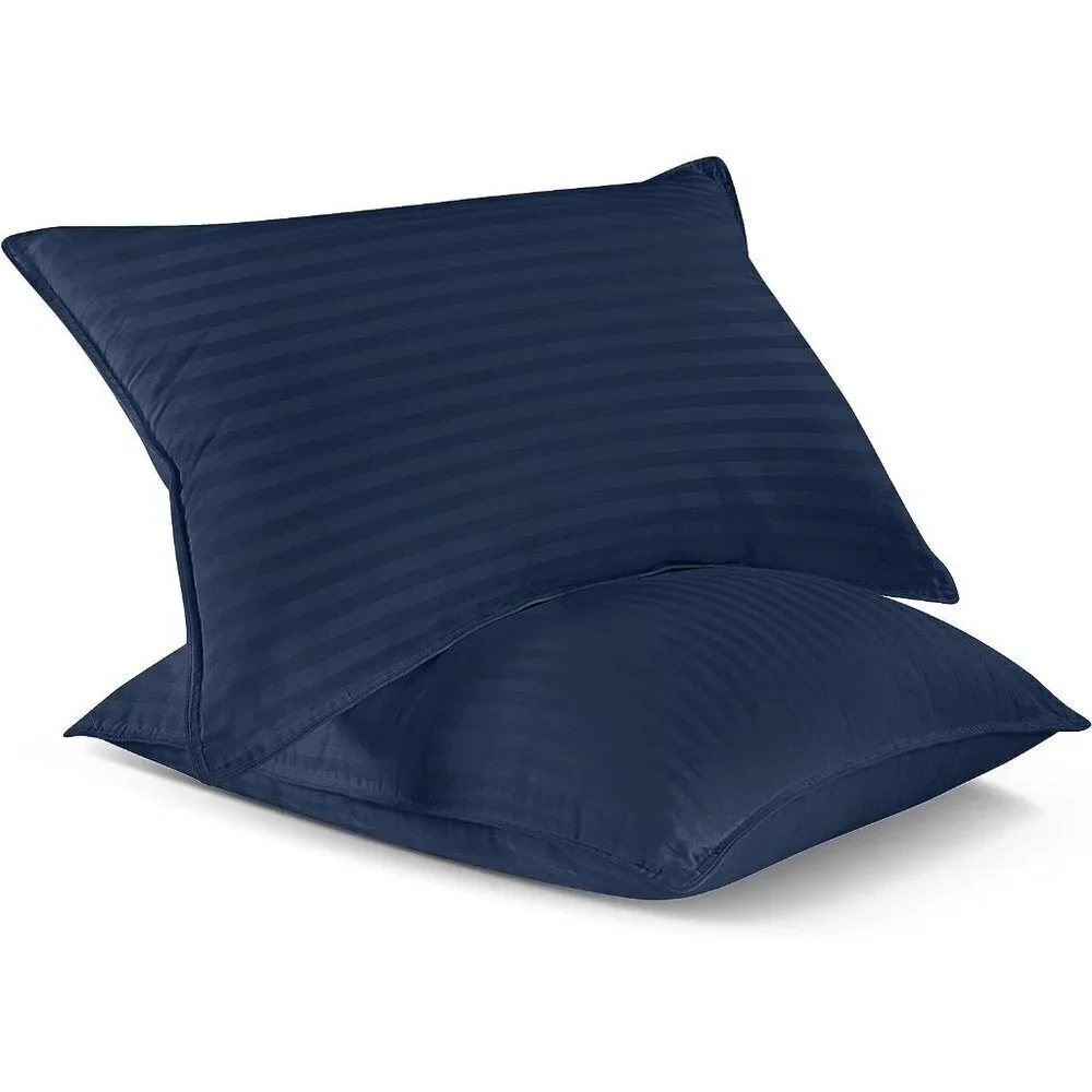 👉 2 Set King Bedding Bed Pillows for Sleeping  (Navy) Cooling Hotel Style